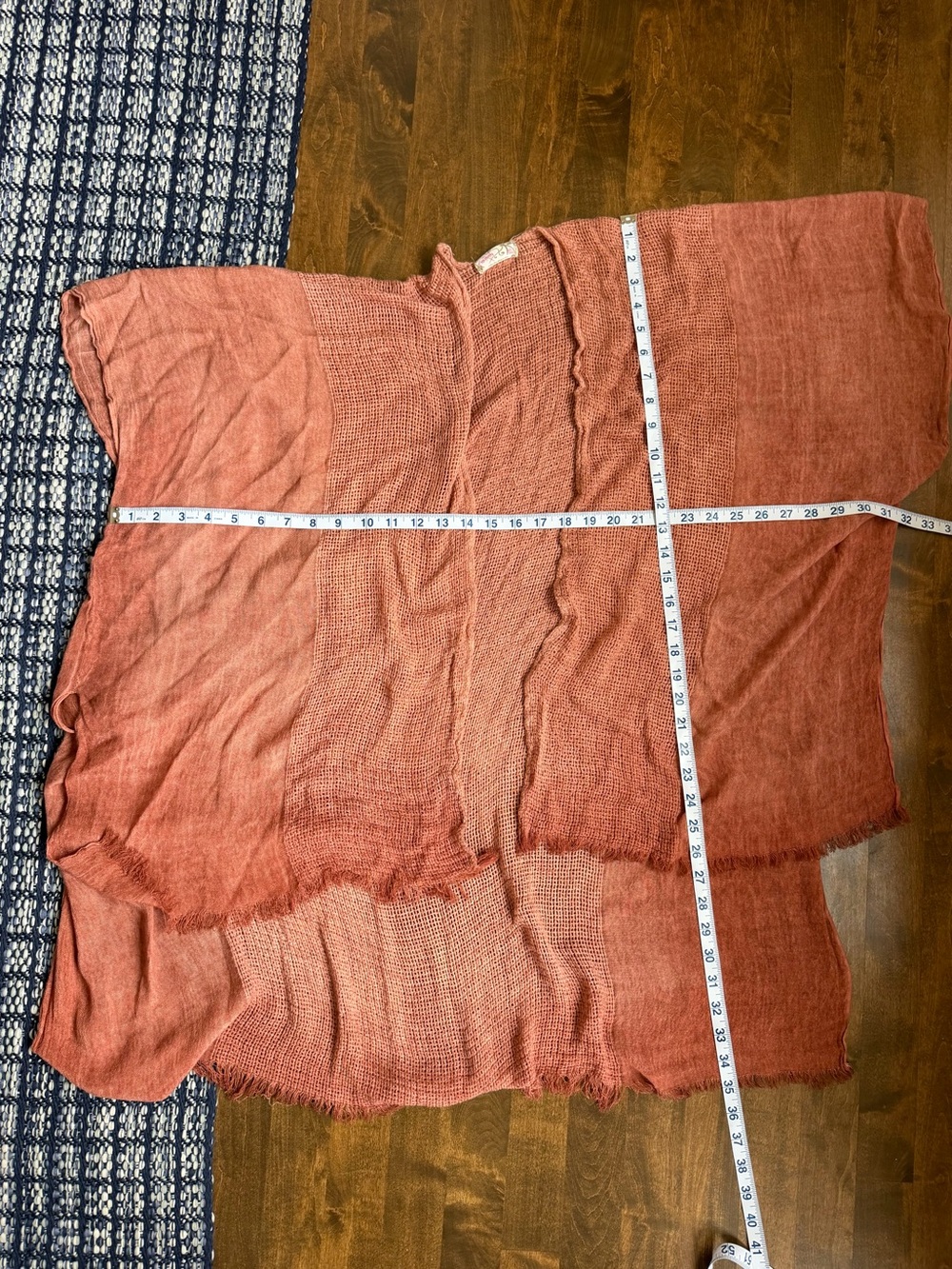 Free People Day Dream Washed Kimono Open-Weave Layering Cardigan terracotta - Picture 11 of 11